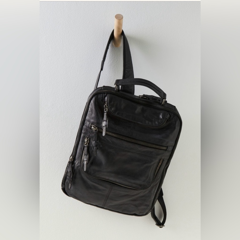 ▪️NWT Free People East End Leather Backpack in Black